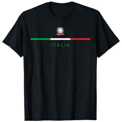 Italia National Flag Colors Italy Crest Logo Italian Roots T-Shirt