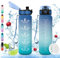 Vikaster Botella de Agua Deportiva 1L, Sin BPA, Con Filtro, Reutilizable para Niños, Deporte, Running, Gimnasio, Bicicleta