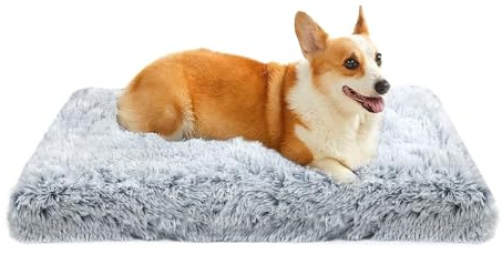 MDDK DY Panier pour Chien Moyen Déhoussable et Lavable, Lit Confortable Antidérapant, Rembourrage Moelleux, Gris Ombré 75 x 50 x 8 cm