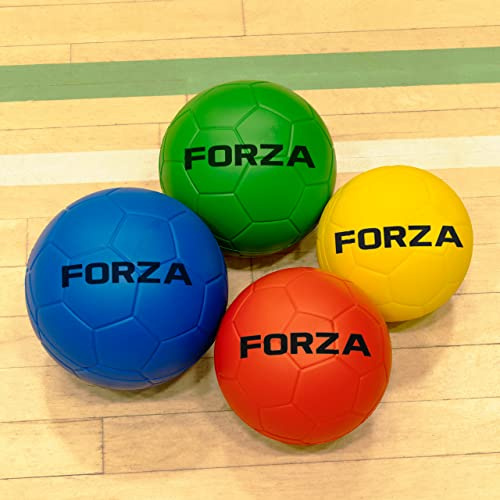 FORZA Foam Handballs | Soft, Non-Sting PU Foam Handballs for Primary & Junior School Children - Multi-Pack Options Available for PE & Sports (Pack of 12, Multi-Colour, Size 1 (6.5in))
