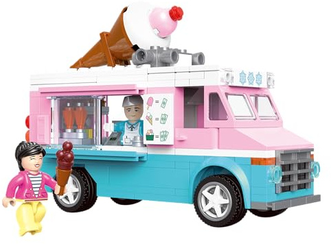 BlueBrixx Play 107739 – Eiswagen aus Klemmbausteinen mit 255 Bauelementen