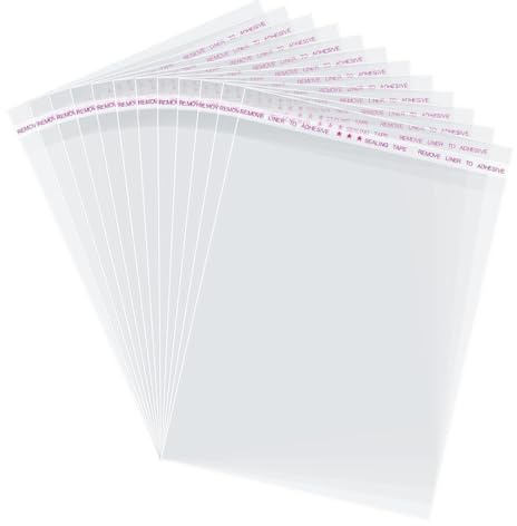 200 Pcs Clear Self-adhesive Bags Self Seal Cello Bags Perfect for Confectionery Gifts 10cm x 15cm