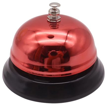 Campanello di chiamata da tavolo - Campanello di servizio classico in metallo, strumento di avviso antiruggine | Campanello di ricezione a suono forte, campanello per ristorante e hotel, campanello di