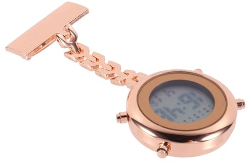 GALPADA Monitor de Tórax Digital Electrónico Reloj de Solapa Reloj de Enfermera para Mujeres y Niñas Uso Diario