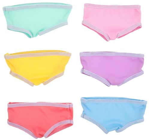 TOYANDONA 6pcs Baby Doll Underwear for 18 Inch - Reusable Baby Doll Diapers Underpants for Reborn Accessories