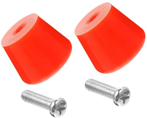 Yardwe Juego de Freno para Patines en Línea Amortiguador de Freno de PU Rojo Compatible Patines de Doble y 2 Tornillos Accesorio para Control de Velocidad y Paradas Seguras en Patinaje