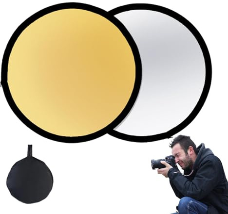 Generisk ljusreflektor för fotografering, bärbar, vikbar diffusor av reflekterande tyg | Flerskikts skyddsplatta för utomhusfotografering och live-streaming