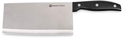 Mannaia Da Cucina Tagliente Come Un Rasoio - Coltello tritatutto-mannaia-coltello da macellaio in acciaio inossidabile, professionale, multiuso per la cucina domestica o il ristorante - 12 pollici