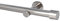 Sento Gardinenstange Vorhangstange 25mm 1-läufig Modern Edelstahl Optik 200 cm Albana
