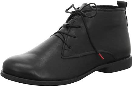 THINK! Damen AGRAT leder gefütterte, nachhaltige Stiefelette, 0000 Schwarz,38.5 EU
