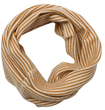 Lilano, Kinder Schlauchschal Ringel, 70% Wolle (kbT), 30% Seide, 210 gr./m² (Curry/Natur, 1 (1-3 Jahre))