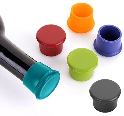 6 Pezzi Tappo a Corona in Silicone,Tappo per Bottiglia in Silicone,Vino per Alimenti Tappo per Bottiglia,Riutilizzabile Tappo di Bottiglia,per Vino Champagne Birra e Bibite Gassate