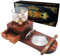 CREFUN CK2631 Cendrier à cigares en bois – Accessoires pour cigares pour homme – Coffret cadeau pour la maison et le bureau, avec cendrier amovible et 2 porte-cigares