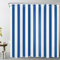LB Marineblau gestreift Duschvorhang 180x200cm Blaue Weiße Linie Antischimmel Wasserdicht Badezimmer Vorhänge, Einfache minimalistische Geometrie Extra Lange Polyester Stoff Bad Vorhang mit Haken