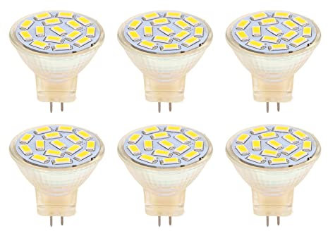 HEEPDD LED GU4 MR11 Glühbirnen, 12V 3W, 270 Lumen, Dimmbar, Warmweißes Licht, Keramiksockel, 6 Stück