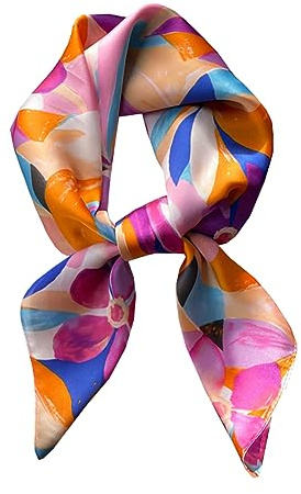 Ecroon Scarf Square Sjal Kvinnor Elegant Varm Stol Silk Känsla Halsdukar Halsdukar, Inklusive:, one size