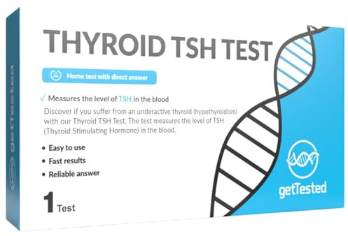 GetTested Kit per test tiroideo TSH - Test rapido della tiroide a casa per i livelli di TSH - Risultati rapidi - Facile da usare - Preciso e comodo