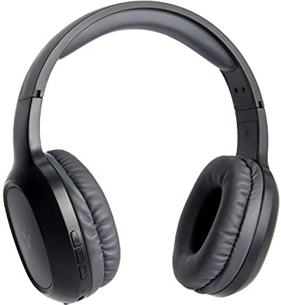 Vultech Crab2 HBT-11BK Rev. 2.1 Auriculares inalámbricos Bluetooth 5.3 Aux con micrófono, Control de Pista, gestión de Llamadas, Carga Tipo C 12 Horas, emparejamiento automático Android/iOS