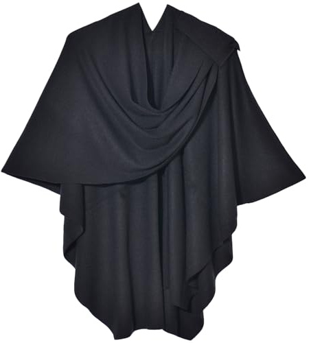 Shmily Girl Poncho en Tricot pour Femme, Poncho Châle Wrap Finement drapé tricoté Cape Doux Cardigan écharpe croisée Devant pour Femmes