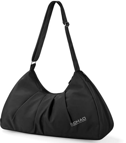 Outplea Sporttasche für Damen, Klein Gym Tasche mit Schuhfach & Nassfach - Tasche, Sport Tasche Rucksack für Outdoor, Duffel Bag Reisetasche Trainingstasche für Fitness, Schwarz