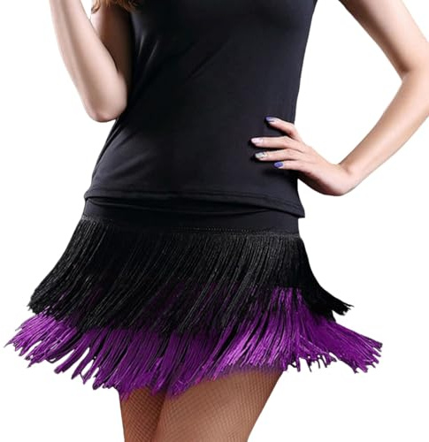 OBASDFD Dam paljettkjol underdel tofs cha karneval kostym 2026 glitter outfit kjolar blyertsklänning, Lila, M