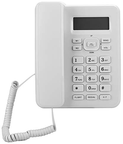 Yctze Corded Phone, Landline Phone with Answering Machine, DTMF/FSK Dual System Telephone, Hotel Office Home Business Telephone, Support 3 groups alarm clock
