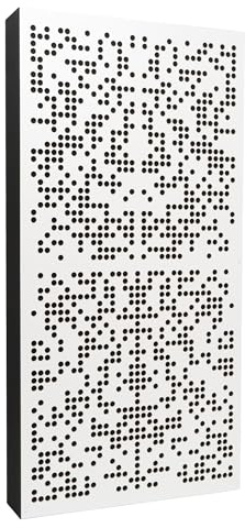 Bluetone Acoustics Binary AbFuser | Akustisk diffusor för att förbättra rummets akustik och ljudisolering | akustikpaneler | akustikplatta | acoustic panel (100x50x7cm, Vit)
