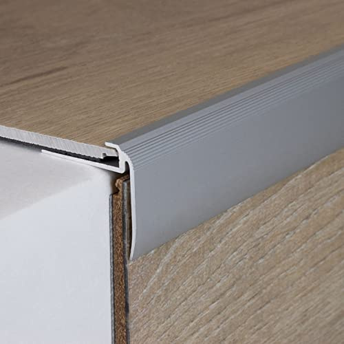 PROVISTON | Infattnings- och avslutningsprofil | aluminium | 29 x 31 x 900 x 5 mm | Silver | infällprofil | slutlister | golvprofil