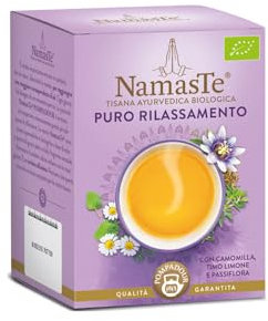 Pompadour® | Puro Rilassamento Tisana Ayurvedica Biologica | Infuso BIO Camomilla, Timo, Limone e Passiflora - 1 x 15 Filtri (27 Gr)