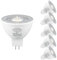 LUTW GU5.3 LED 12V Warmweiß, AC/DC 12V/ 24V MR16 LED 5W 3000K Ersetzt 50W Halogen Lampe, 470LM 38° Abstrahlwinkel Led Lampe, Nicht Dimmbar led Spot, 6 Stück