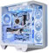 darkFlash Case PC ATX Full-tower Gaming, Scheda Madre con Connettore Posteriore, Doppia Camera, Vetro Panoramico, Fino a 2x360mm Rradiatori, Compatibile con RTX 40 (DY470) (4 ventole PWM ARGB, Bianco)