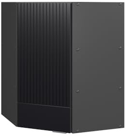 Vicco Eckhängeschrank Fame-Line, Schwarz gestreift, 57 cm, zur Kombination mit weiteren Modulen der Fame-Line Serie