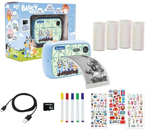 LEXIBOOK, Bluey, Cámara StarCAM Print HD, DJ150BY