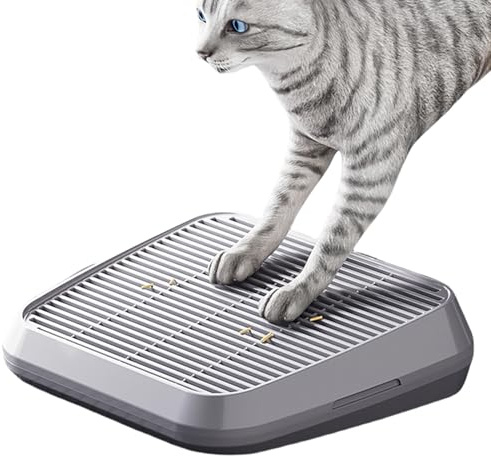 Rampe De Litière pour Chat, 35x31cm Rampe pour Chat Litière, Rampes pour Bac À Litièr Antidérapant, Double Piège À Litières avec Filtre Fonction, Nettoyage Facile