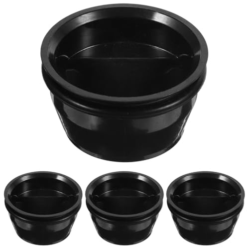 LIFKOME Juego de 4 tapones para desagüe de suelo, de acero inoxidable, para ducha, cocina, baño, sótano, con fácil instalación y eficaz parada de aguas residuales