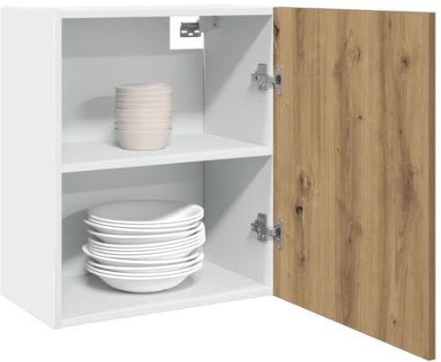 KTHLBRH Armadio sospeso da cucina con porta, scaffale da parete in legno, per riporre ciotole, piatti e pentole, superficie liscia, resistente all'umidità e facile