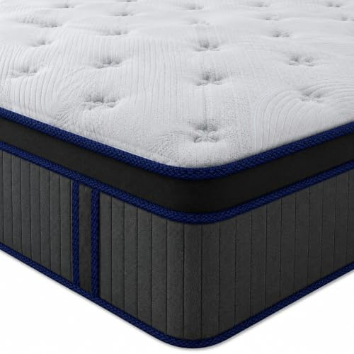 Noblik King Hybrid Mattress 31cm – Memory Foam Mattress with Pocket Springs, Medium Firm 8-Layer Support, Cooling Breathable Cover, Pressure Relief, Motion Isolation, Mattress in a Box
