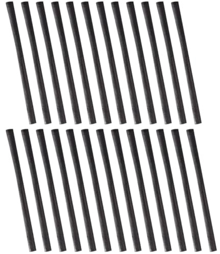 BESPORTBLE 25 Pièces Barre de Dessin au Fusain Noir 7-9mm pour Artistes