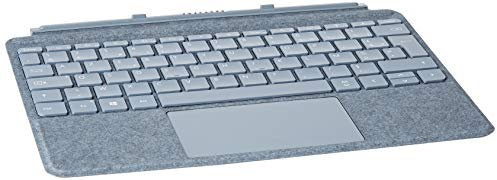 Microsoft - Teclado Tipo Cover Surface Go Signature - Teclado AZERTY francés - Azul Glaciar (Alcantara) - Compatible Solo con Surface Go, Surface Go 2 y Surface Go 3