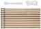 Sekey Balkon Sichtschutz Balkonabdeckung HDPE 220 g/m², 75x300cm, Leicht Transparent Wind- und UV-Schutz Wetterfest, mit Ösen, Nylon Kabelbinder und Kordel, Braun-Gelb Gestreift