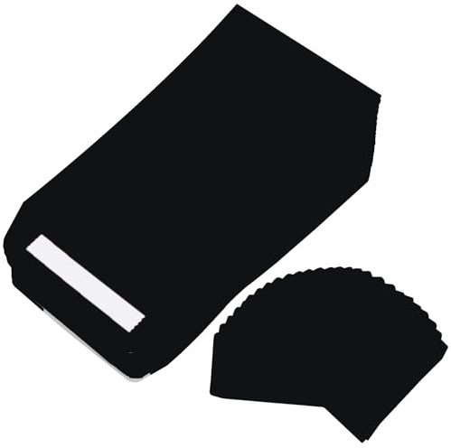 Piccole buste nere, 120 buste autoadesive in carta kraft, buste per monete per imballare o conservare piccoli oggetti, salari, francobolli (6,1 x 9,9 cm)
