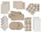 LANE LINEN Juego de 20 paños de cocina 100 % algodón, manoplas de cocina resistentes al calor y soporte para ollas, trapos reutilizables para lavar platos, paños absorbentes para platos, color beige