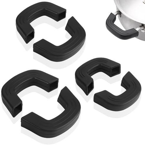 6 Stück Silikon Topflappen für die Küche, langlebige rutschfeste Griffe für heiße Töpfe und Pfannen zum Kochen