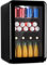 Klarstein PopLife Getränkekühler - Mini-Bar, Retrokühlschrank, 0-10°C, nur 39 dB, 70 L, umweltfreundlich, doppelt verglaste Tür, Retro-Design, schwarz