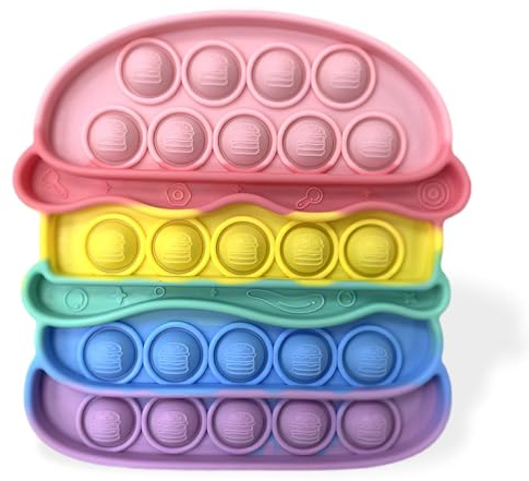 2 Pièces Pop It Fidget Toy, Popit, Jouet Anti-Stress, Pop Bubble Fidget Toys, Push and Pop Bubble Sensory Fidget Toy, Cadeau d'anniversaire Fête pour Enfants et Adulte