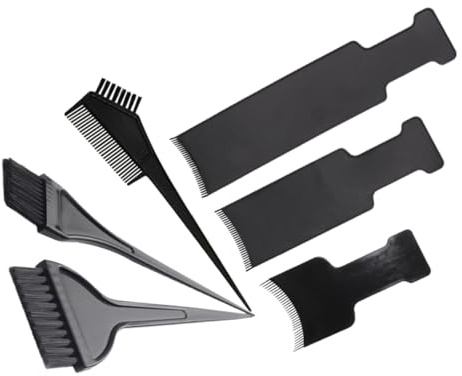 Kit de Coloration Capillaire à Dents, 6 Pièces en Plastique Noir