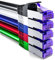 deleyCON 5x 2m CAT7 Netzwerkkabel - 10 Gigabit - RJ45 Patchkabel Ethernet Kabel (Kupfer, SFTP PiMF Schirmung) - LAN DSL Switch Modem Router Patchpanel CAT7 CAT6 CAT5 - Bunt