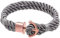 Nenalina Damen Ankerarmband aus Nylon in Grau und Anker in 925 Sterling Silber Farbe Roségold, Länge 18cm, exklusives Frauen Armband mit Anker, Damen-Armband, 0201990719_18
