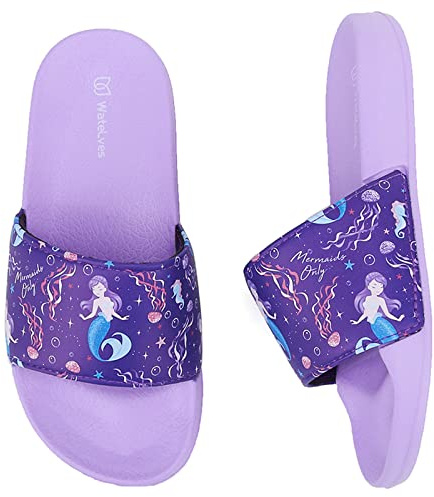 WateLves Chanclas Niña Niño Playa Piscina Zapatillas de Verano Zapatos Chanclas Niña Baño Hogar Ligero Antideslizante Sandalias(Púrpura, 26/27EU)