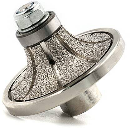 HOMESOM Diamond Hand Profiler B20,Half Bullnose Vaccum Brazed Profile Wheel Metal Cover Router Bit for Marble Granite D85 M14